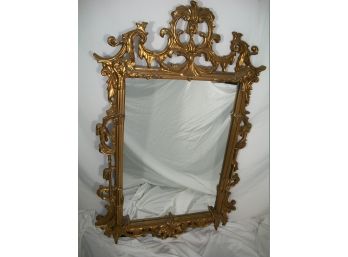 Large Ornate Vintage Gold Gilt Mirror In Rococo Style