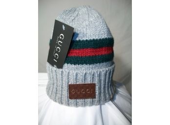 Gucci STYLE Green/Red Stripe Hat - Brand New With Leather Tag