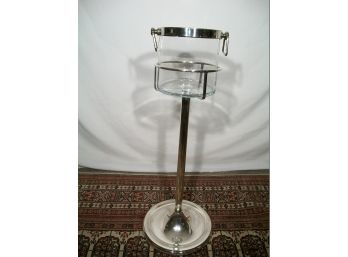 Vintage Champagne Bucket On Stand Silver Plated