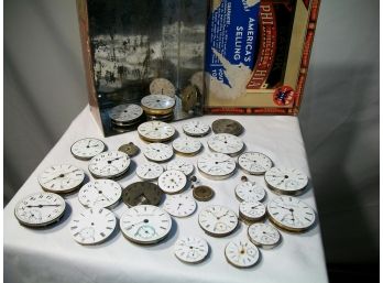 Huge Lot Of 35 Antique/Vintage Pocket Watch Movements