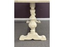 A Vintage Console Table In A Creamy White Painted Finish