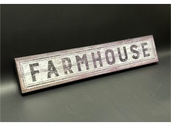 A Rustic Wooden Box Sign: Farmhouse
