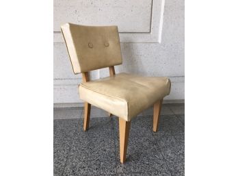 Vintage MCM Vinyl Upholstered Chair For Reupholstery