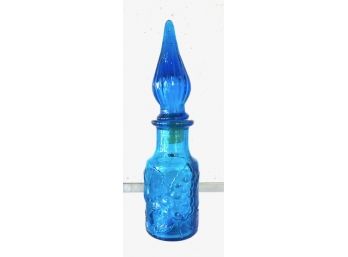 Vintage Genie Bottle Style Teal Bottle W/ Stopper