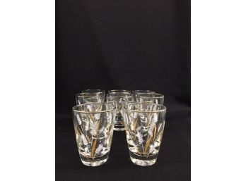 Set Of 10 Vintage Wheat Juice Glasses