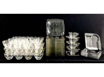 Vintage Grouping Of Vintage Clear Glass Dishware