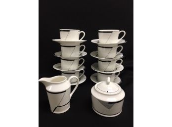 Vintage Mikasa Angles Tea Service For 8