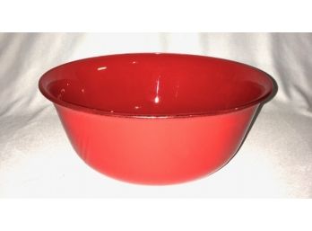 Vintage Pryex Style Red Glass Mixing Bowl
