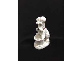 Vintage MCM Chalkware Dog Figurine
