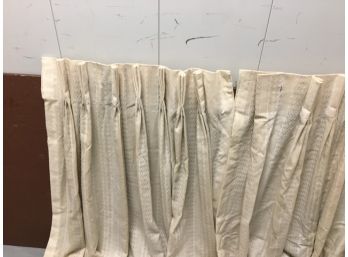 2 Panels Vintage Pinch Pleat Curtains - Off-white