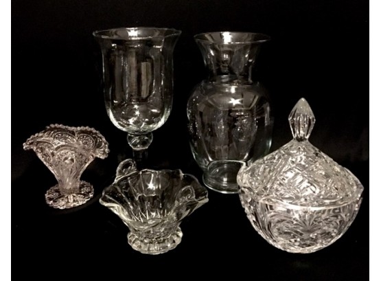 5 Vintage To New Glassware Pieces
