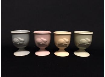 Set Of 4 Hallmark Pastel Pedestal Egg Cups