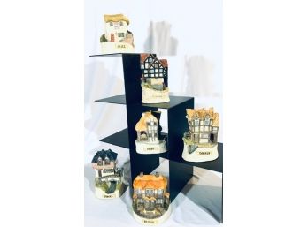 6 Pieces Collectable Figurine Houses By John Robbins II