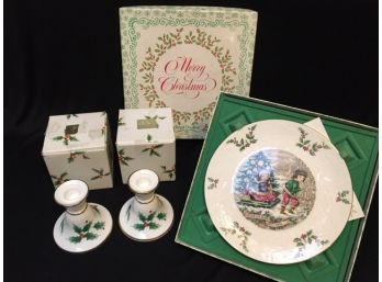 3 Vintage Christmas Collectables New In Box- Mikasa & Royal Doulton