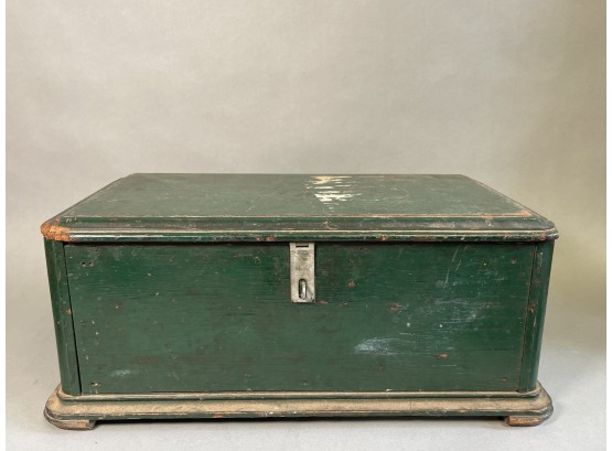 A Vintage Green Painted Tool Box