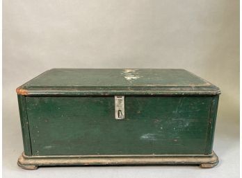 A Vintage Green Painted Tool Box