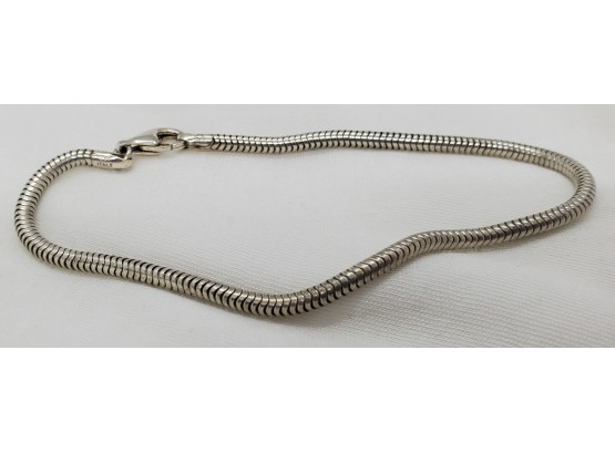 Heavy Vintage 8' Sterling Silver Rope Bracelet - 7.78 Grams