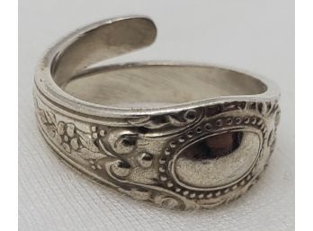 Vintage Sterling Silver Adjustable Size 5-6 Toule Spoon Style Ring ~ 3.35 Grams