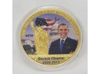 2009-2017 Commemorative Barack Obama Gold Tone Coin