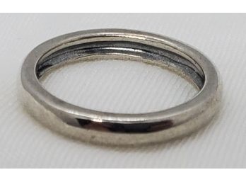 Vintage Sterling Silver Size 7 Heavy Wedding Band ~ 3.51 Grams