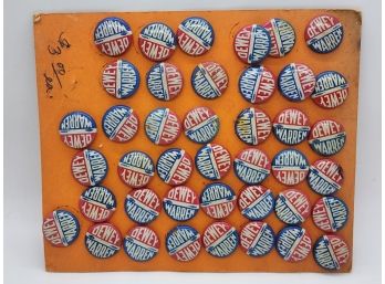 Vintage Dewey Warren Political Campaign Buttons