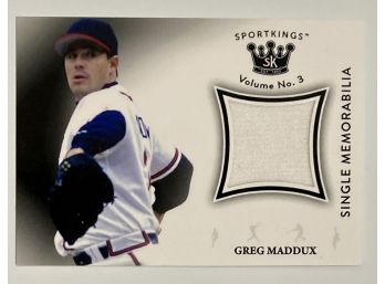 HOF Greg Maddux 2022 SportKingS Vo.3 Game Worn Patch Card - Rare