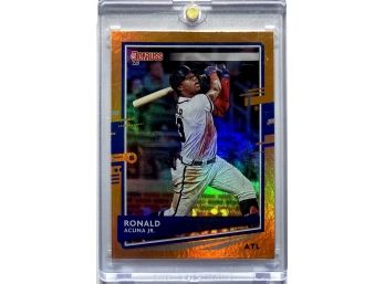 2020 Donruss Baseball Ronald Acuna Jr. Orange Holo Foil Parallel