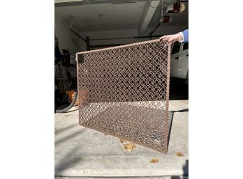 A Fabulous Wrought Iron Decorative Screen - Antique - Rusted