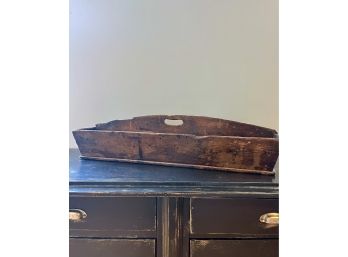 An Antique Wood Handled Tote -  Primitive