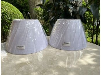 Matching Pair Natural Linen Lamp Shades