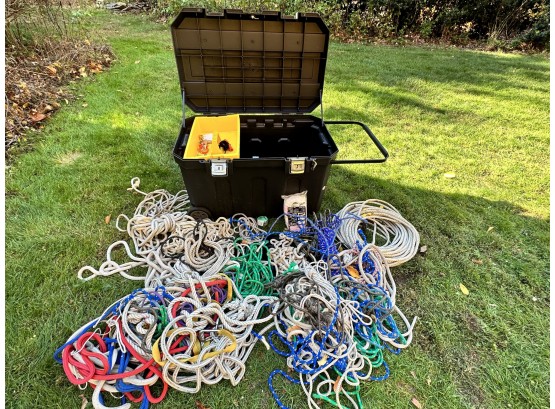 Tons Of Ropes With Stanley Pro Mobile Job Chest On Wheels