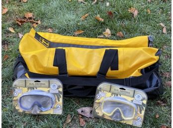 A Marine Bag With Diver Goggles