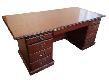 1st Floor -  Traditional Cherry Wood Executive Desk From Indiana Desk Company
