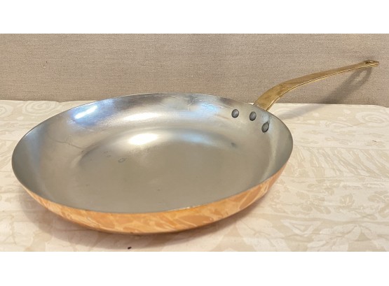 A Studio Emme  Copper Fry Pan - 11'diameter X 2'h Made In Italy