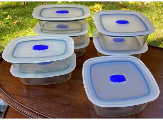 A Group Of FRIGOVERRE Glass Storage Containers