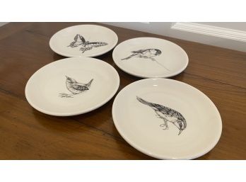A Set Of 4 Laura Zindel Design Dessert Plates - 6' Diameter