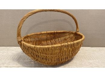 A Beautiful Woven Basket With Handle - 20'wide X 14'd X 15.5'h