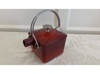 A STAUB Enameled Tea Kettle Made In France - 6.5' Square