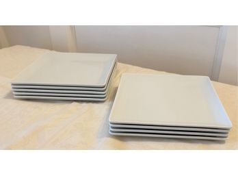 A Set Of TEN APILCO 'ZEN' Appetizer Square Plates  Porcelain Made In France