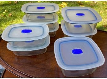 A Group Of FRIGOVERRE Glass Storage Containers