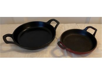 TWO STAUB Round Cast Iron Bakers Made In France