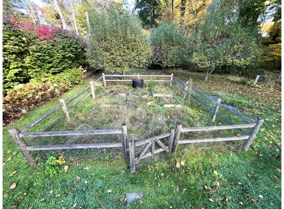 An Entire Vegetable Garden - Fence - Raised Wood Beds - And More
