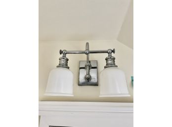 A 2 Lamp Above Vanity Wall Mounted Light Fixture - Yellow Bath