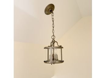 A Pewter Finish Hanging Lantern And Matching Ceiling Mount Light