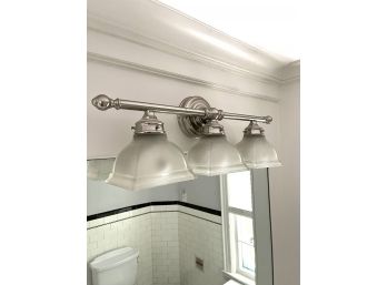 A 3 Light Sconce Above Mirror  - Polished Chrome - Primary 2