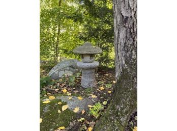 A Small Cast Concrete Garden Pagoda