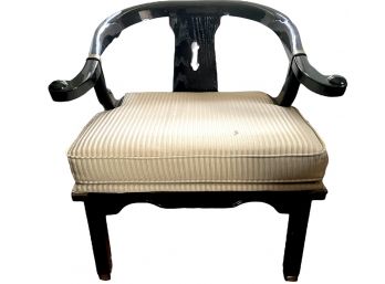 Vintage James Mont Style Black Lacquer Armchair 31' X 27' X 19'