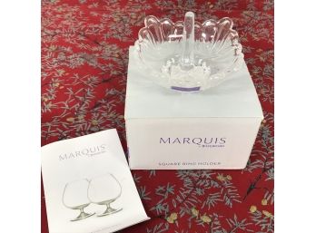 Marquis Square Ring Holder (#3) Waterford Crystal In Original Box