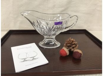 Footed Sauce Or Gravy Boat  (#2)  Marquis By Waterford Crystal - NEW In Box!