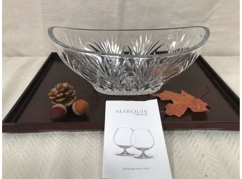 Newberry 11' Crystal Oval Bowl - Marquis By Waterford - New In Box